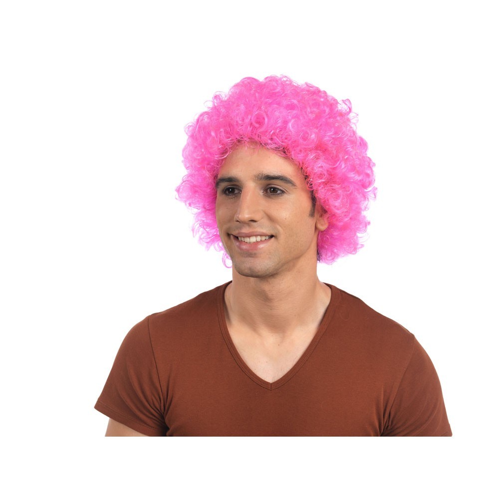 Peluca Rizada Rosa