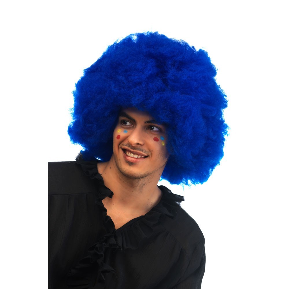 Peluca Afro Azul