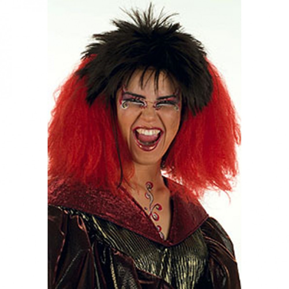 Peluca Funky Castaña y Roja***