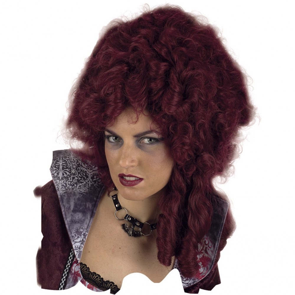 Peluca Dama Epoca Burdeos