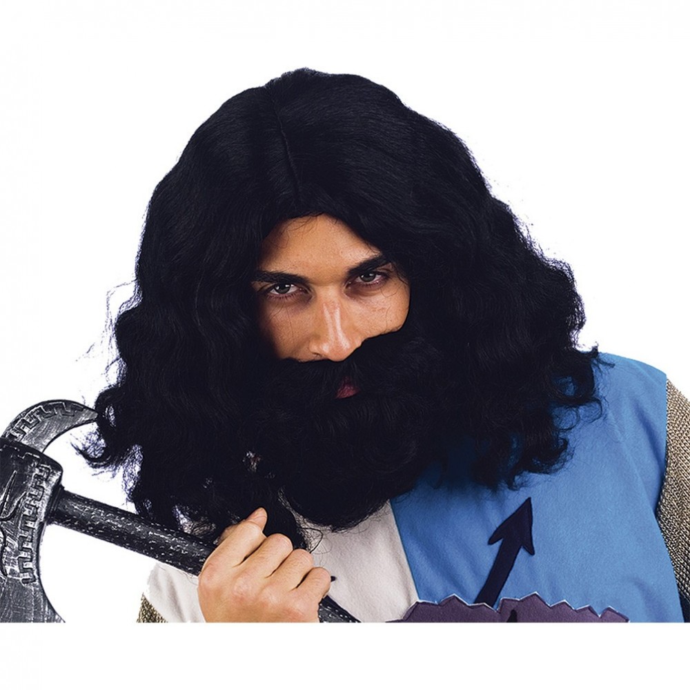 Peluca Morena con Barba